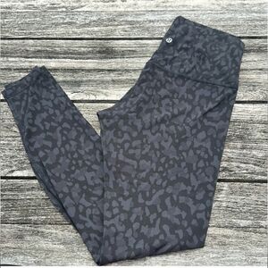 🍋 LULULEMON 🍋 Align 28"  black Cheetah Camo Size 8 Formation camo deep RARE